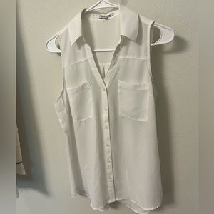 Express white collard dress shirt in small